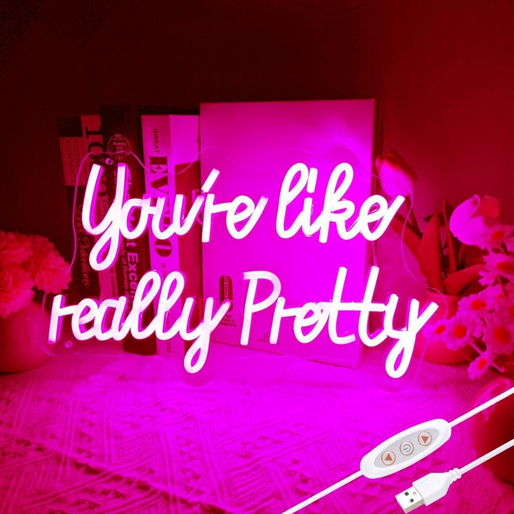 Charming You're Really Pretty Pink Neon Sign – Perfect for Birthday & Weddings